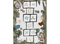 Tapijt Fun Hop Voor Kinderen, Klassikaal Spel, Dieren Groen 180X270 Cm-RugsX Online