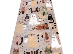 Tapijt Fun Kittens Voor Kinderen, Katten Beige 200X290 Cm-RugsX Discount