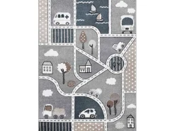 Tapijt Fun Strade Voor Kinderen, Straat, Stad Van Grijs 180X270 Cm-RugsX Discount