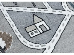 Tapijt Fun Strade Voor Kinderen, Straat, Stad Van Grijs 180X270 Cm-RugsX Discount