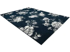 Tapijt Gnab 60642734 Bloemen , Rozekleuringe Blauw / Wit 140X200 Cm-RugsX Clearance
