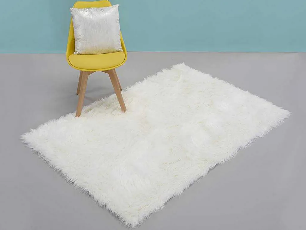 Tapijt Imitatie-Schapenbont Sheep - 120 X 170 Cm - Grijs-OZAIA Sale
