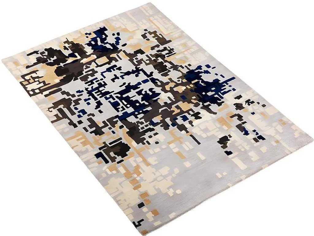 Tapijt Met Geometrisch Design Van 100% Handgeweven Wol - 160 X 230 Cm - Meerdere Kleuren - Irving-OZAIA