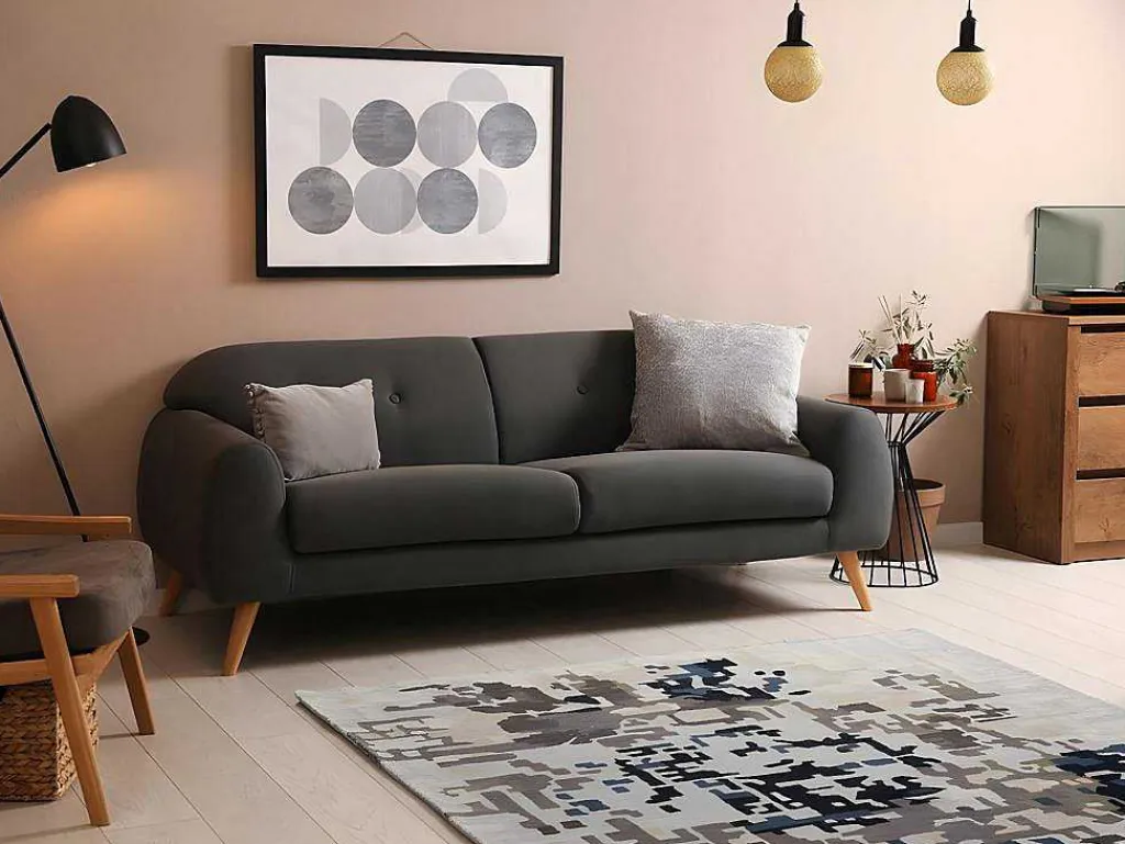 Tapijt Met Geometrisch Design Van 100% Handgeweven Wol - 160 X 230 Cm - Meerdere Kleuren - Irving-OZAIA