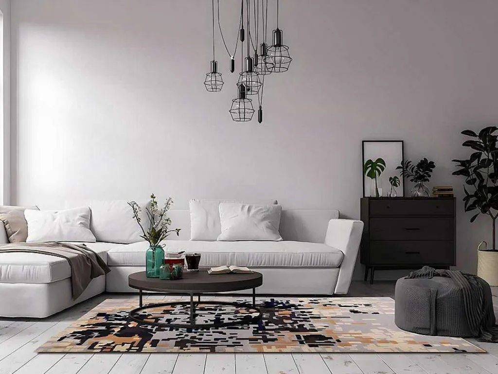 Tapijt Met Geometrisch Design Van 100% Handgeweven Wol - 160 X 230 Cm - Meerdere Kleuren - Irving-OZAIA