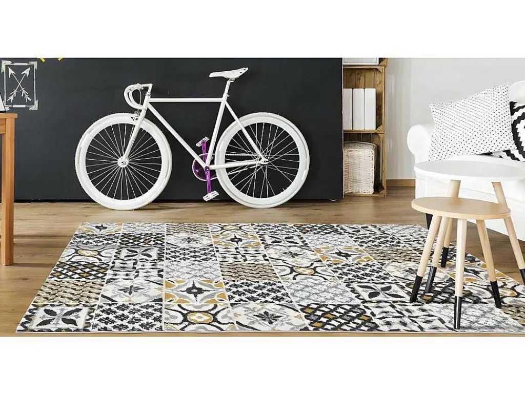 Tapijt Met Vloertegeleffect Ornico - 120 X 170 Cm - Meerkleurig-OZAIA Clearance