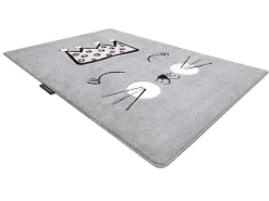 Tapijt Petit Cat Kat Poes Poesje Kroon Grijskleuring 120X170 Cm-RugsX Best