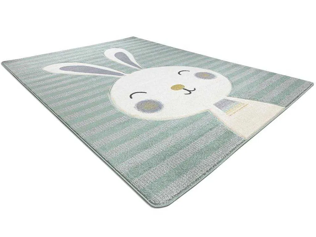 Tapijt Petit Rabbit Konijn , Konijntje Groen 140X190 Cm-RugsX New