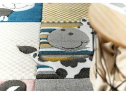 Tapijt Petit Zoo Dieren , Dierentuincreme / Grijskleuring 240X330 Cm-RugsX Outlet