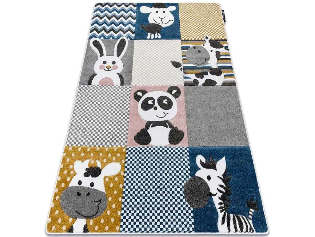 Tapijt Petit Zoo Dieren , Dierentuincreme / Grijskleuring 240X330 Cm-RugsX Outlet