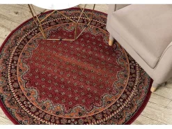 Tapijt Polonia Rond Baron Bordeaux Cercle 200 Cm-RugsX