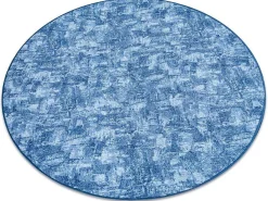 Tapijt Rond Solid Blauw 70 Beton Cercle 150 Cm-RugsX Best