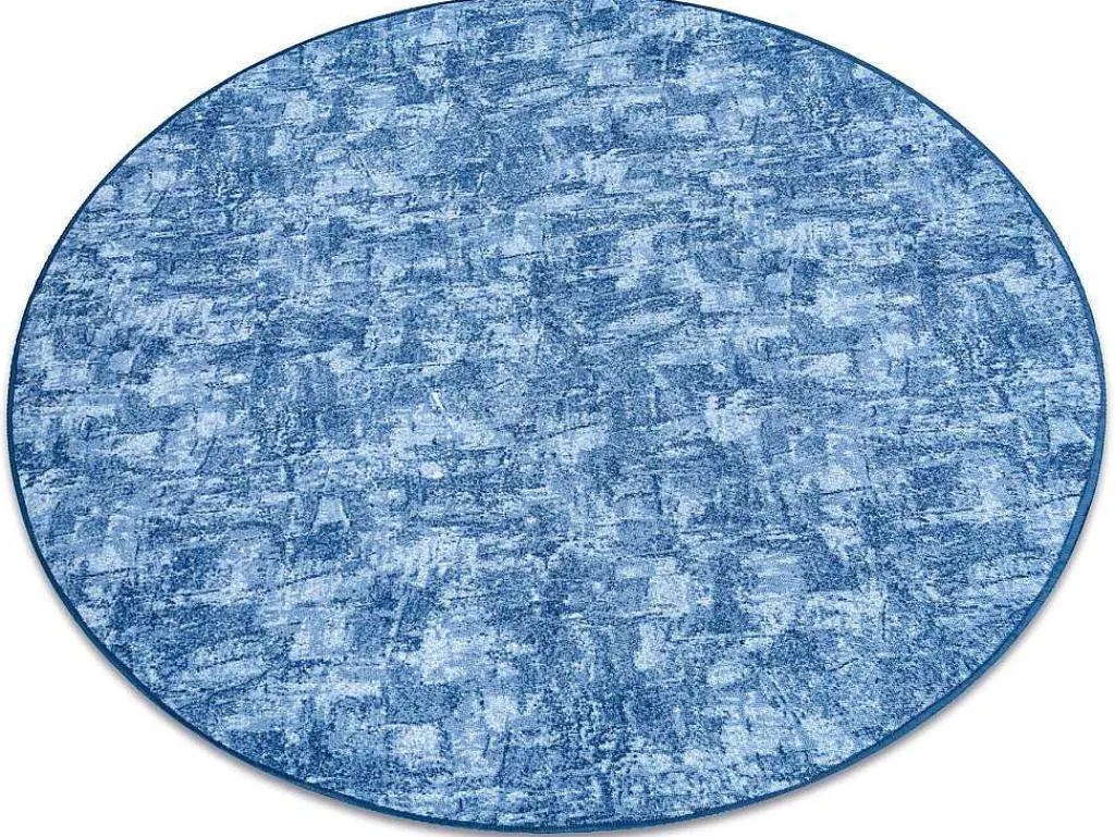 Tapijt Rond Solid Blauw 70 Beton Cercle 150 Cm-RugsX Best