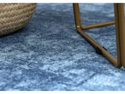 Tapijt Rond Solid Blauw 70 Beton Cercle 150 Cm-RugsX Best