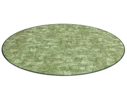 Tapijt Rond Solid Groen 20 Beton Cercle 100 Cm-RugsX Online