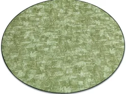 Tapijt Rond Solid Groen 20 Beton Cercle 100 Cm-RugsX Online