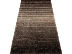 Tapijt Shaggy Flim 007-B3 Modern, Strips - Structureel, Bruin 80X150 Cm-RugsX Online
