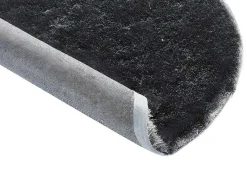 Tapijt Shaggy Glitter Zilver - Polyester - D120 Cm-OZAIA