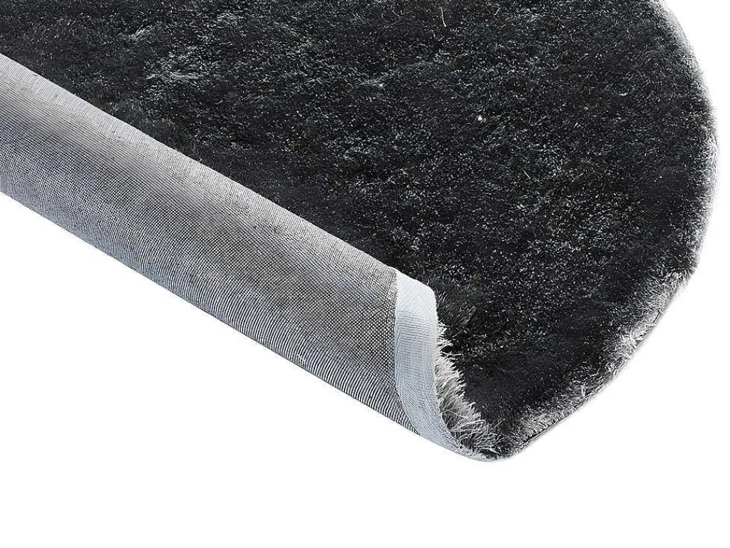 Tapijt Shaggy Glitter Zilver - Polyester - D120 Cm-OZAIA