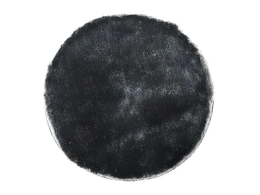 Tapijt Shaggy Glitter Zilver - Polyester - D120 Cm-OZAIA