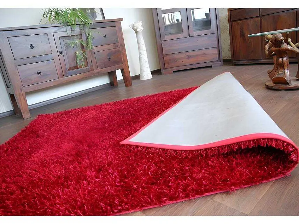 Tapijt Shaggy Lilou Rood 160X230 Cm-RugsX Clearance
