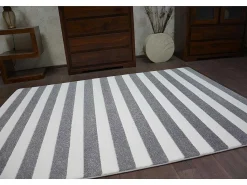 Tapijt Sketch - F758 Grijs /Wit - Strepen 200X290 Cm-RugsX Clearance