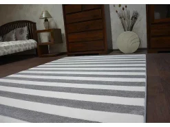 Tapijt Sketch - F758 Grijs /Wit - Strepen 200X290 Cm-RugsX Clearance