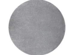 Tapijt Softy Cirkel Uniform, Enkele Kleur Grijs Cercle 200 Cm-RugsX Best