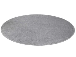 Tapijt Softy Cirkel Uniform, Enkele Kleur Grijs Cercle 200 Cm-RugsX Best