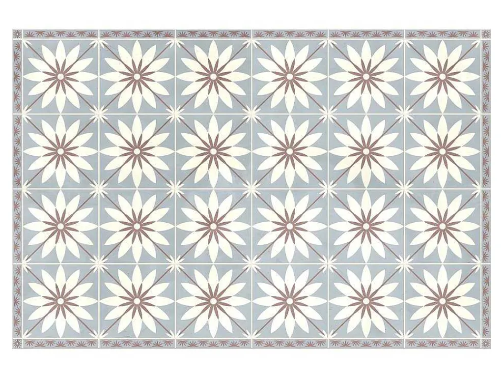 Tapijt Van Vinyl Met Bloempatroneneffect Florita - 120 X 180 Cm-OZAIA Outlet