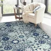Tapijt Van Vinyl Met Cementtegeleffect - 120 X 180 Cm - Blauw - Rica-OZAIA