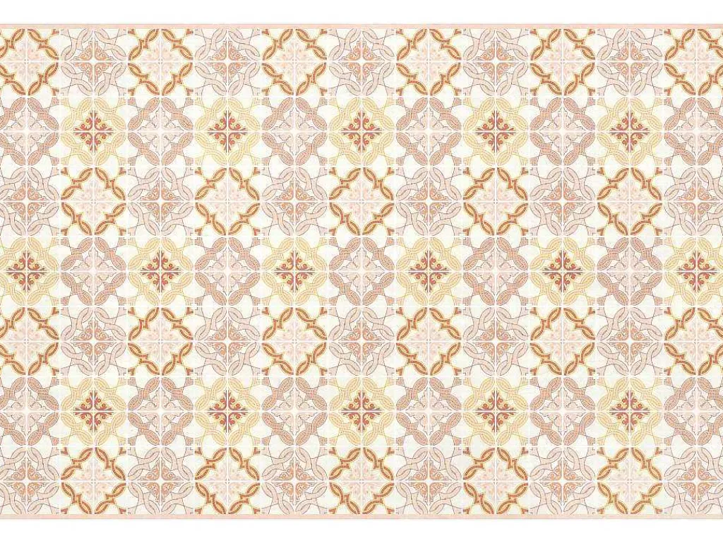 Tapijt Van Vinyl Met Cementtegeleffect - 120 X 180 Cm - Oranje En Roze - Eloza-OZAIA Discount