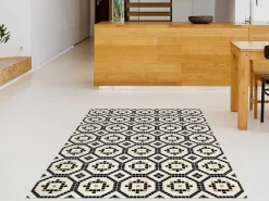 Tapijt Van Vinyl Met Mozaiekeffect - 120 X 180 - Zwart En Wit - Splita-OZAIA Hot