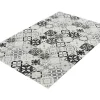 Tapijt Van Vinyl Met Vloertegelmotief Mosai - 120 X 180 Cm - Zwart En Wit-OZAIA New