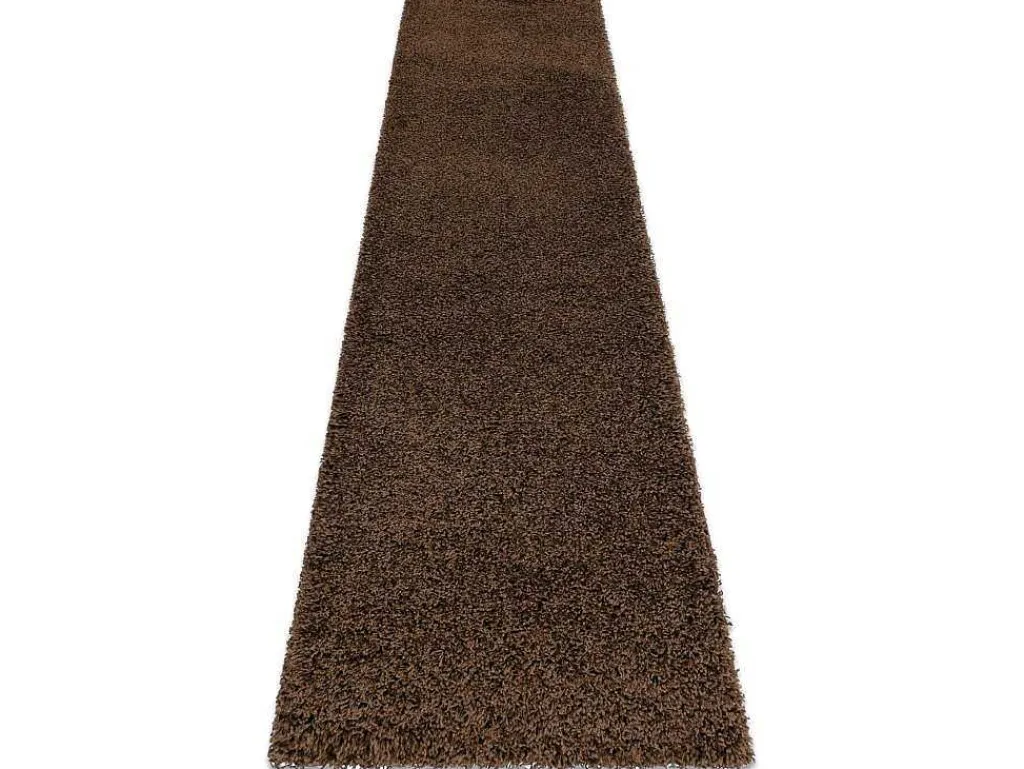 Tapijt, Vloerbekleding Soffi Shaggy 5Cm Bruin - Voor Keuken, Naar De G 70X300 Cm-RugsX Hot