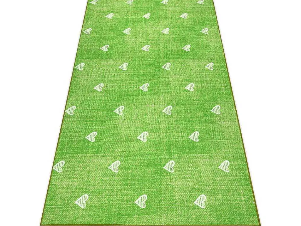 Tapijt Voor Kinderen Hearts Jeans Gewreven Harten, Kinderen - Groen 300X450 Cm-RugsX Sale