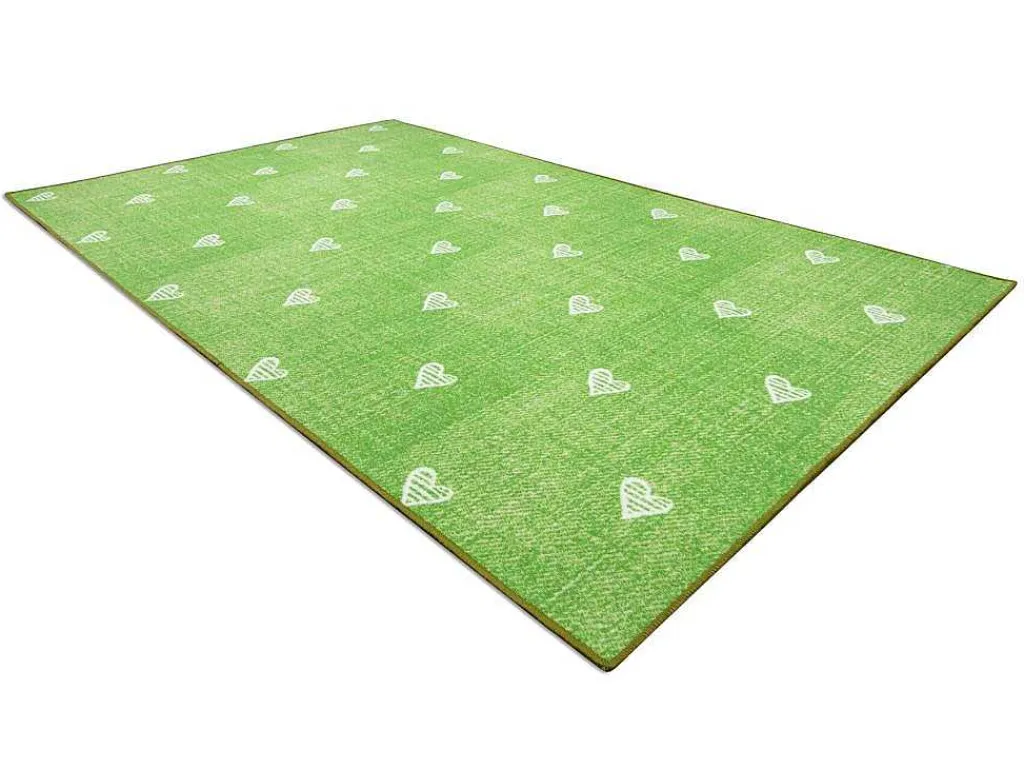 Tapijt Voor Kinderen Hearts Jeans Gewreven Harten, Kinderen - Groen 300X450 Cm-RugsX Sale