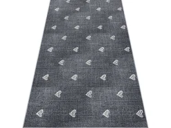 Tapijt Voor Kinderen Hearts Jeans, Gewreven Harten, Kinderen - Grijsk 100X150 Cm-RugsX Outlet