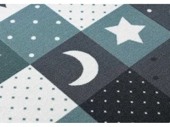 Tapijt Voor Kinderen Stars Sterren, Sterretje , Kinderen, Turkoois / 300X450 Cm-RugsX New