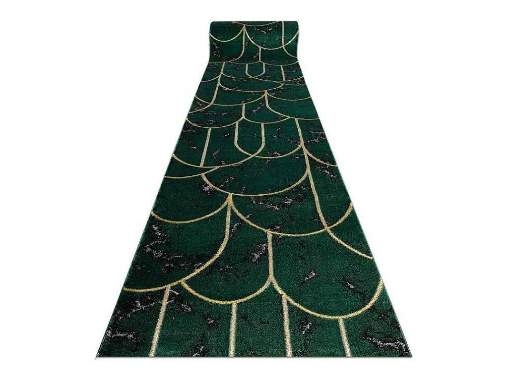 Tapijtloper Emerald Exclusief 1016 Glamour, Stijlvol Art Deco, Marmer 80X210 Cm-RugsX