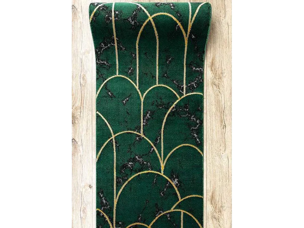 Tapijtloper Emerald Exclusief 1016 Glamour, Stijlvol Art Deco, Marmer 80X210 Cm-RugsX