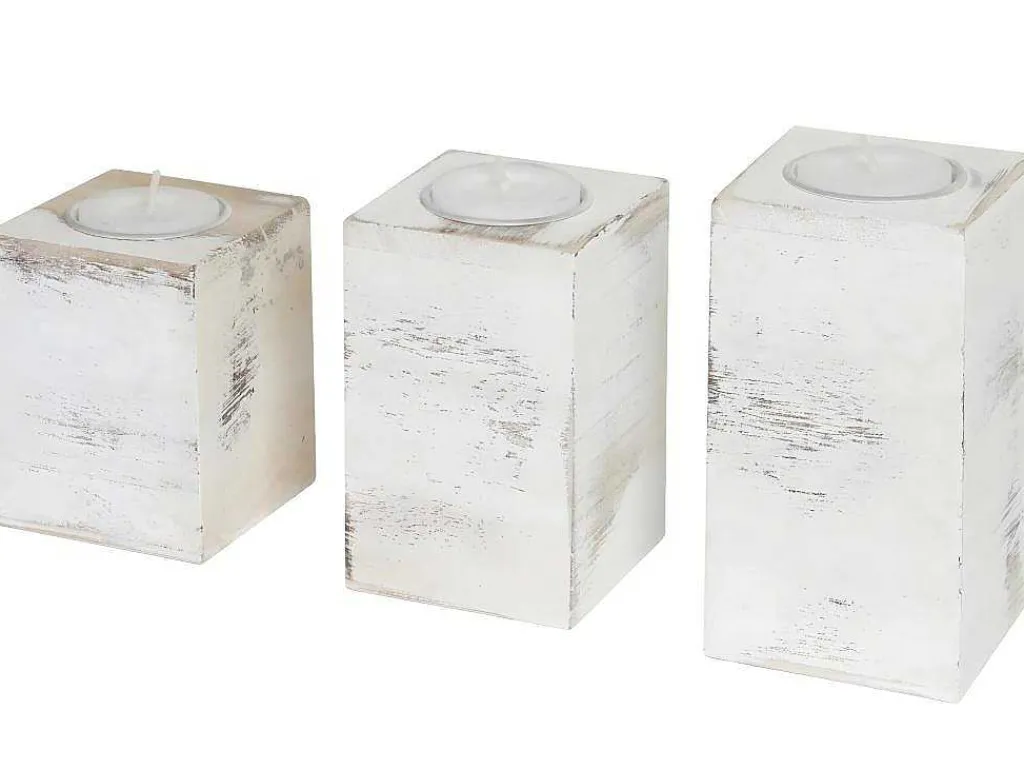 Theelichthouder Mcw-C58 (3 Stuks), Wit-Vente-unique Online