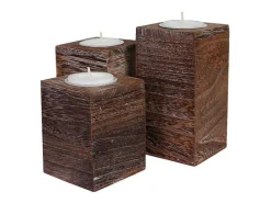 Theelichthouder Mcw-C58 (3 Stuks), Bruin-Vente-unique Hot