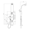 Thermostatische Douchekolom Met Massagestralen, Ledverlichting En Bluetooth - L20 X H165 Cm - Zwart - Chakra V-Shower & Design