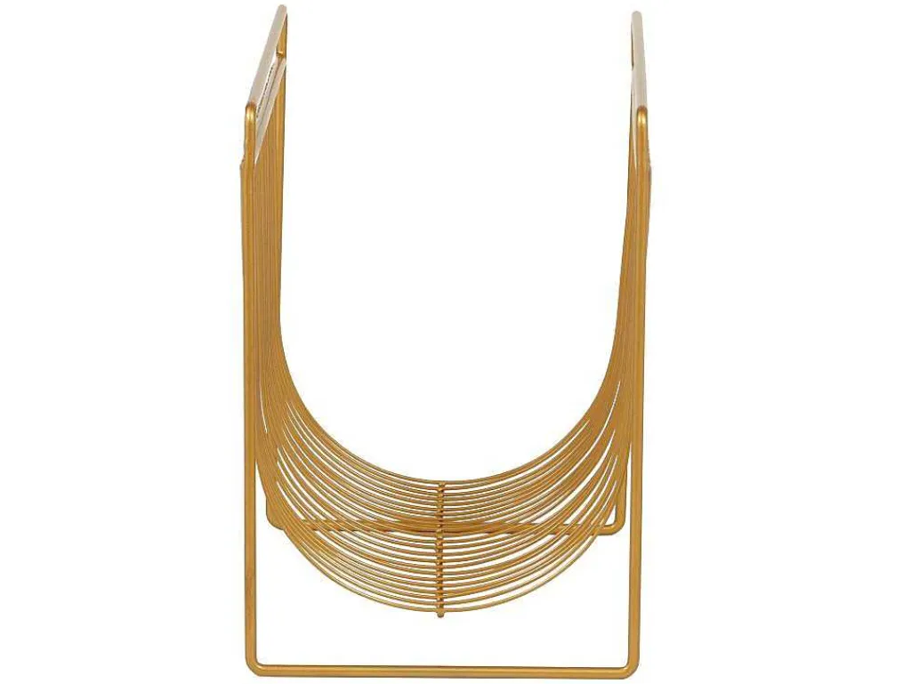 Tijdschrifthouder Met Draadstructuur - L36 X D23 X H33 Cm - Goudkleurig - Poliara-OZAIA Hot