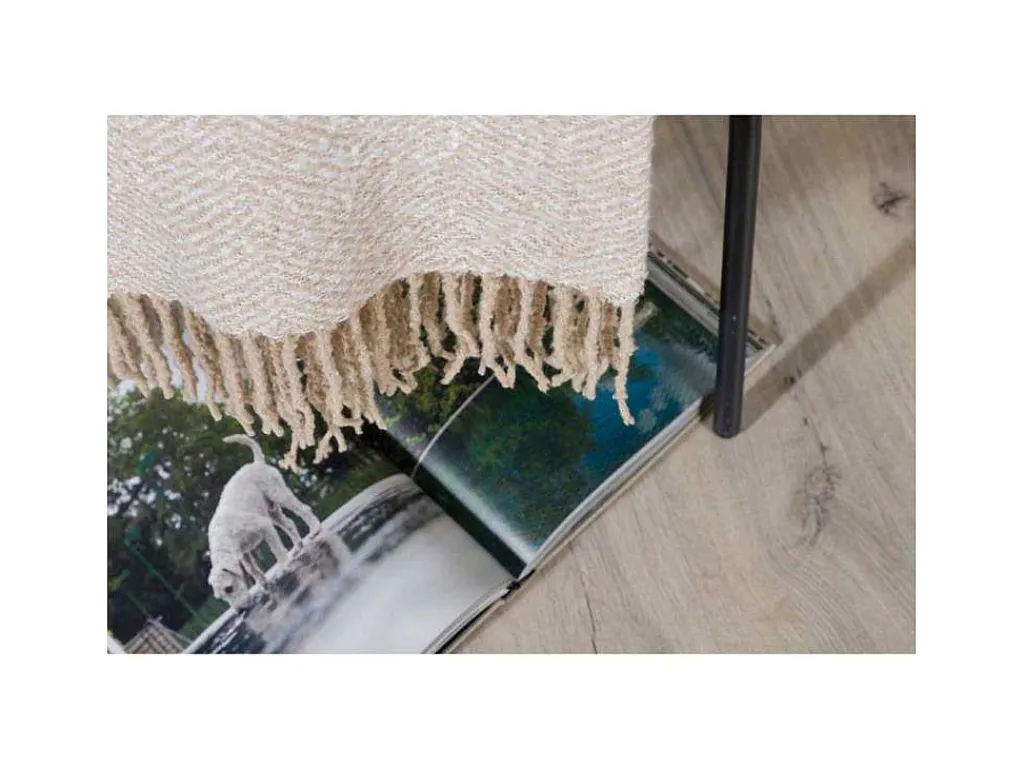Toby Plaid 170X130Cm Beige, Wit.-Venture Home Online
