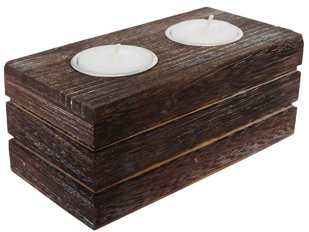 Tolve Theelichthouderset (3 Stuks), Bruin-Vente-unique Online