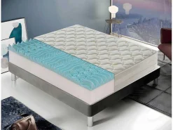 Traagschuimmatras - 9 Verschillende Zones - Hoogte 25 Cm - Afneembare Aloe-Hoes 90X190 Cm-I Love Sleep Online