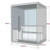 Traditionele Finse Sauna Sigtuna - 2 Tot 3 Plaatsen - L150 X L120 X H200 Cm - Met Led Verlichting-VOGUE SAUNA Online