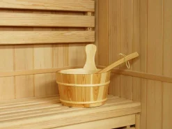 Traditionele Finse Sauna Sigtuna - 2 Tot 3 Plaatsen - L150 X L120 X H200 Cm - Met Led Verlichting-VOGUE SAUNA Online
